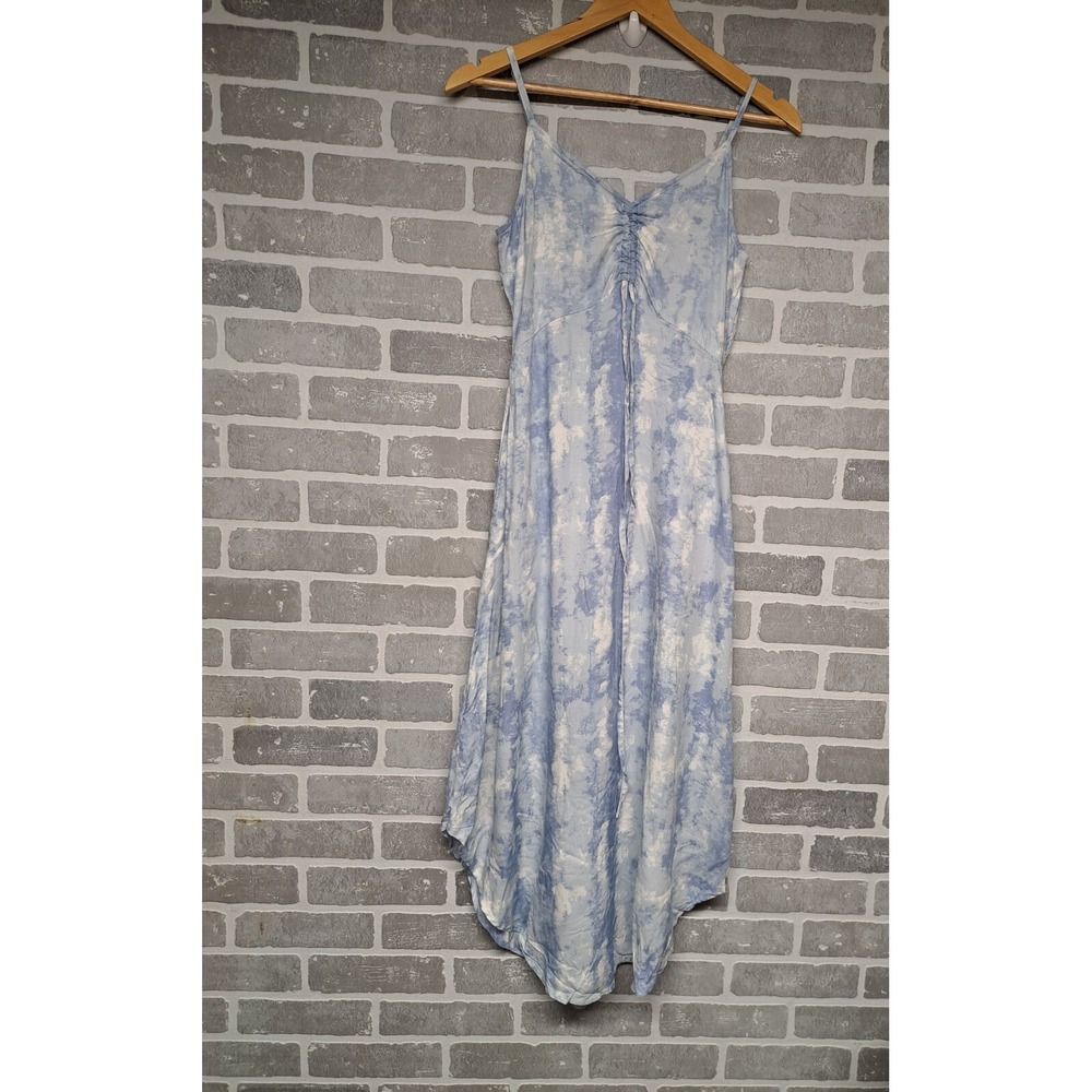 Sincerely Jules‎ Maxi Sky Blue Tie-dye Dress with pockets Size Small